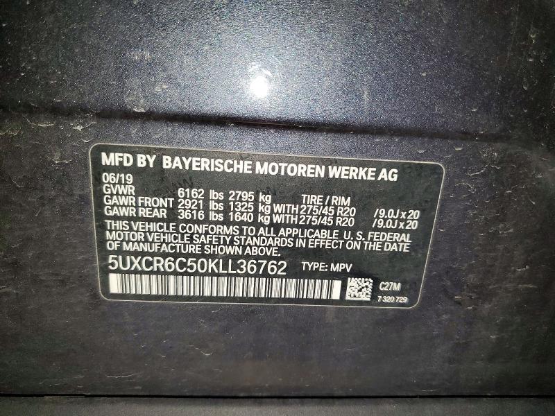 Aukcja sprzedaży 2019 Bmw X5, vin: 5UXCR6C50KLL36762, numer aukcji: 50647006