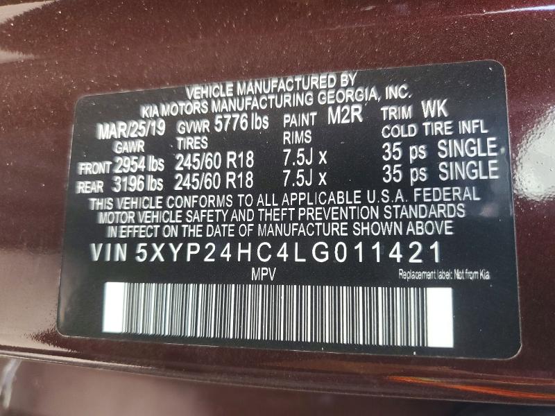 Aukcja sprzedaży 2020 Kia Telluride, vin: 5XYP24HC4LG011421, numer aukcji: 50354446
