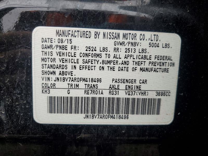 Aukcja sprzedaży 2015 Infiniti Q50, vin: JN1BV7AR0FM418496, numer aukcji: 48350676