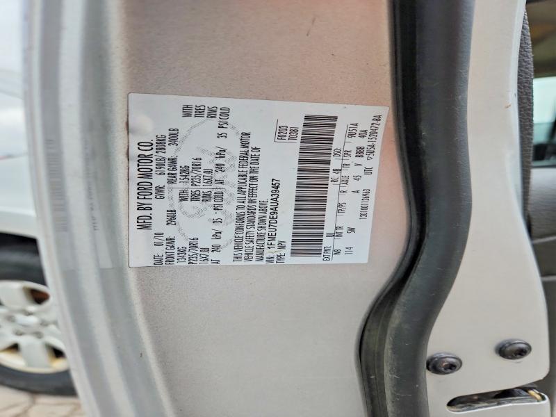 Продаж на аукціоні авто 2010 Ford Explorer, vin: 1FMEU7DE9AUA39457, номер лоту: 48735626