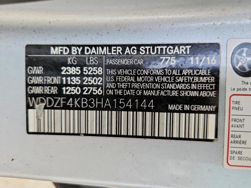 Продаж на аукціоні авто 2017 Mercedes-benz E, vin: WDDZF4KB3HA154144, номер лоту: 47573466