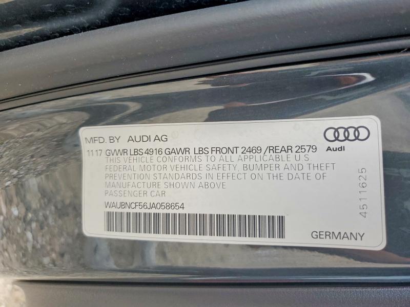 Продажа на аукционе авто 2018 Audi A5, vin: WAUBNCF56JA058654, номер лота: 49290656