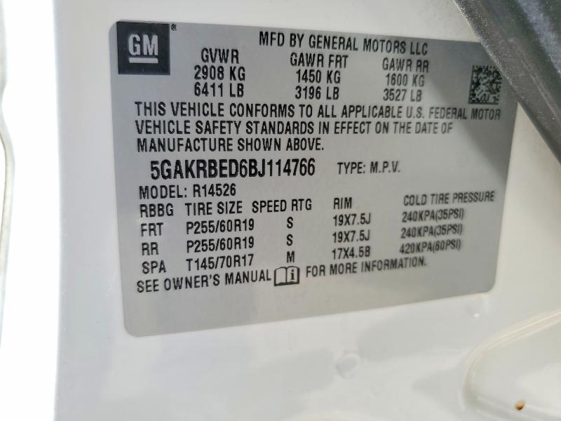 Продаж на аукціоні авто 2011 Buick Enclave, vin: 5GAKRBED6BJ114766, номер лоту: 49649726