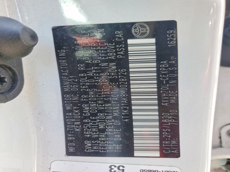 Aukcja sprzedaży 2021 Toyota Camry, vin: 4T1K31AK8MU028726, numer aukcji: 49982826