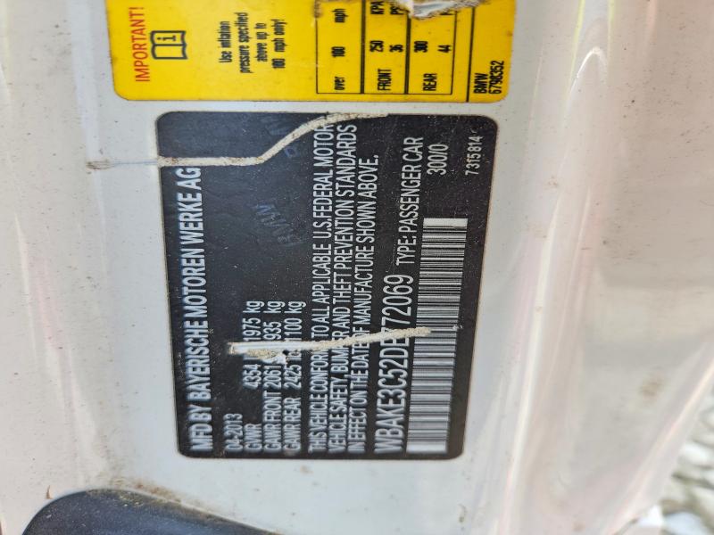 49993656 :رقم المزاد ، WBAKE3C52DE772069 vin ، 2013 Bmw 328 مزاد بيع