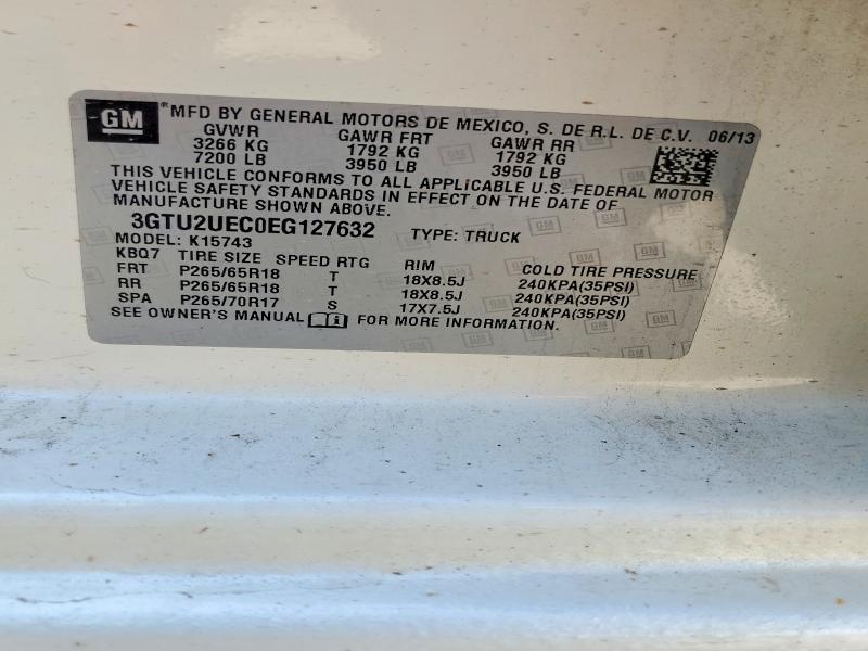 Aukcja sprzedaży 2014 Gmc Sierra, vin: 3GTU2UEC0EG127632, numer aukcji: 50439076
