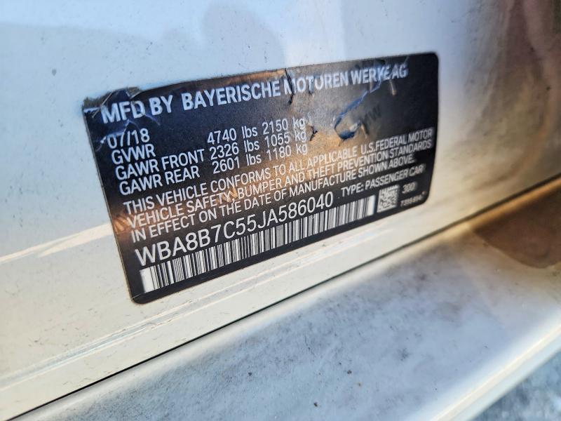 Aukcja sprzedaży 2018 Bmw 340, vin: WBA8B7C55JA586040, numer aukcji: 50779416