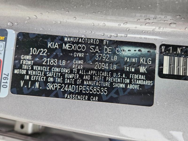 Aukcja sprzedaży 2023 Kia Forte, vin: 3KPF24AD1PE558535, numer aukcji: 51540196