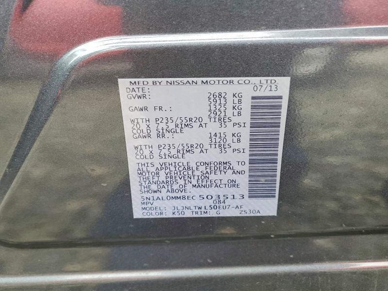 Продажа на аукционе авто 2014 Infiniti Qx60, vin: 5N1AL0MM8EC503513, номер лота: 51088636