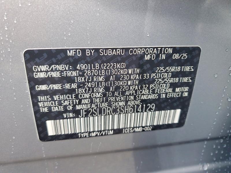 Aukcja sprzedaży 2025 Subaru Forester, vin: JF2SLDRC3SH614129, numer aukcji: 47871446