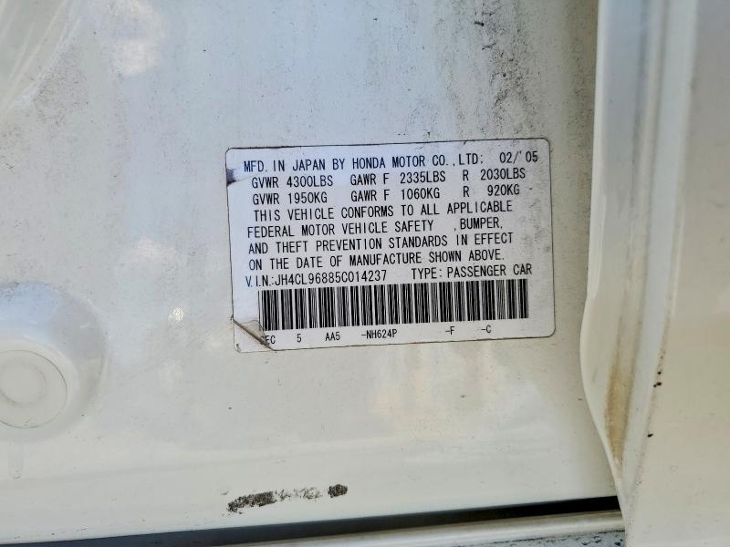 49632026 :رقم المزاد ، JH4CL96885C014237 vin ، 2005 Acura Tsx مزاد بيع