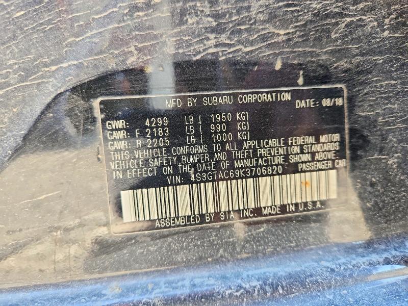Продаж на аукціоні авто 2019 Subaru Impreza, vin: 4S3GTAC69K3706820, номер лоту: 51471476