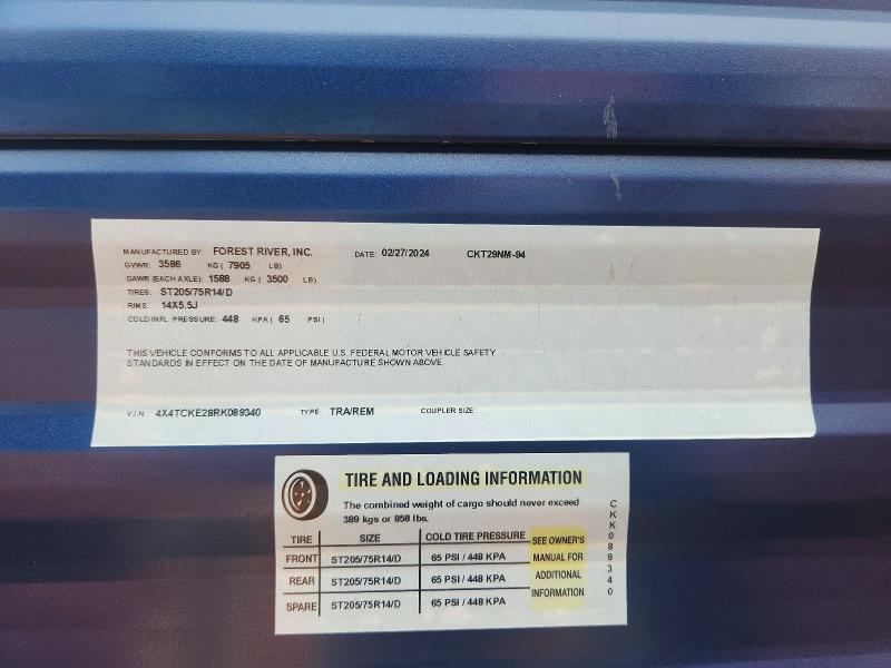 Продаж на аукціоні авто 2024 Cherokee Cherokee, vin: 4X4TCKE28RK089340, номер лоту: 50630796