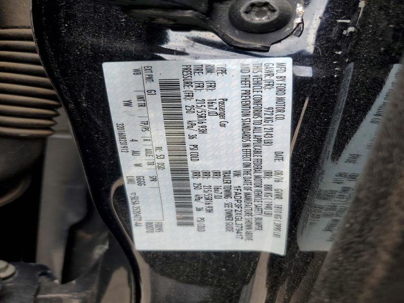 50181986 :رقم المزاد ، 1FADP3F2XGL379417 vin ، 2016 Ford Focus مزاد بيع