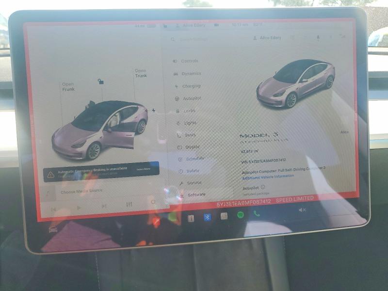 Aukcja sprzedaży 2021 Tesla Model 3, vin: 5YJ3E1EA9MF087412, numer aukcji: 46776446