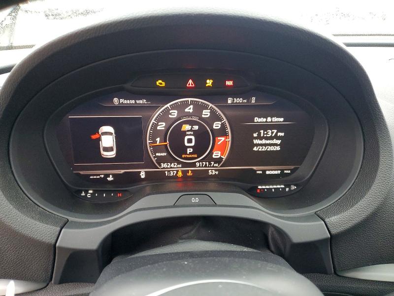 2018 Audi S3 მანქანა იყიდება აუქციონზე, vin: WAUF1GFF3J1003074, აუქციონის ნომერი: 50831316