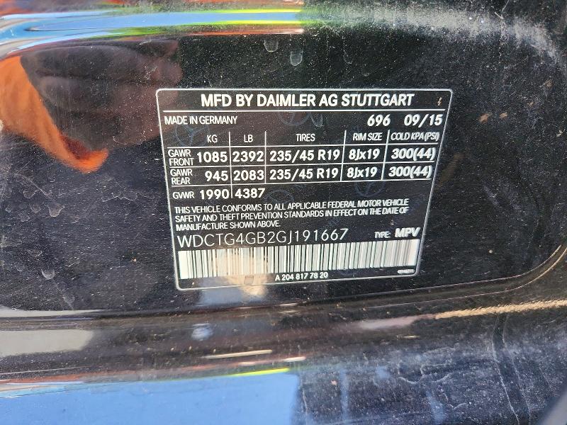 Продажа на аукционе авто 2016 Mercedes-benz Gla, vin: WDCTG4GB2GJ191667, номер лота: 51123016