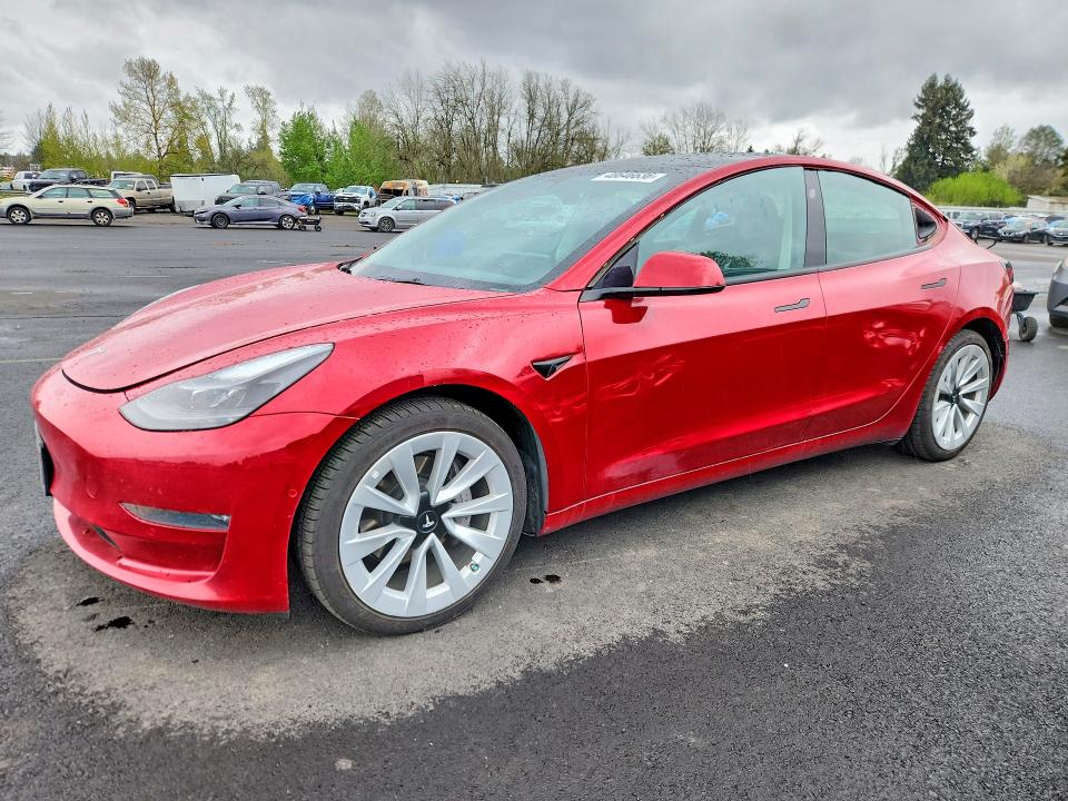 48646636 :رقم المزاد ، 5YJ3E1EB2NF144835 vin ، 2022 Tesla Model 3 مزاد بيع