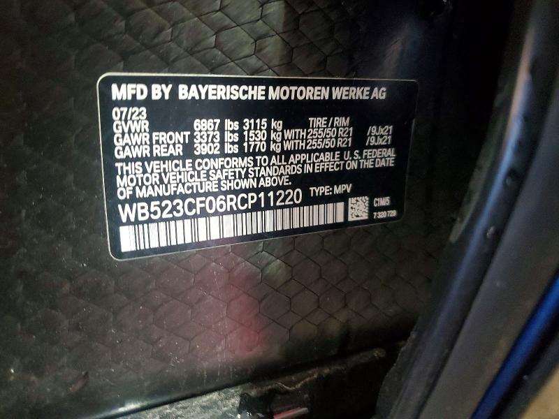 Продажа на аукционе авто 2024 Bmw Ix, vin: WB523CF06RCP11220, номер лота: 50924786