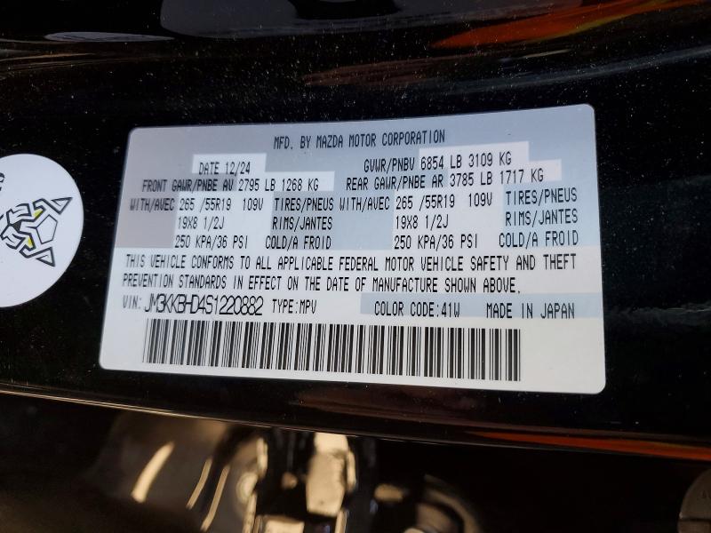 Продажа на аукционе авто 2025 Mazda Cx-90, vin: JM3KKBHD4S1220882, номер лота: 49250066