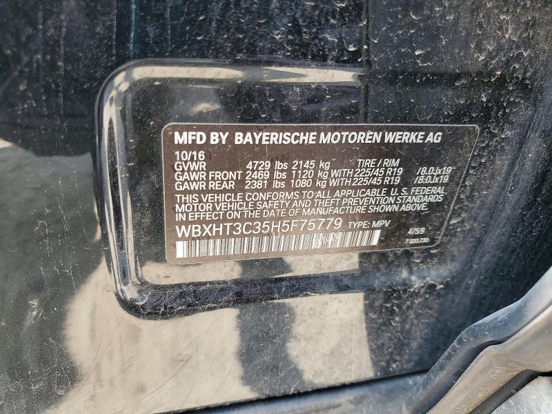 Aukcja sprzedaży 2017 Bmw X1, vin: WBXHT3C35H5F75779, numer aukcji: 51105896