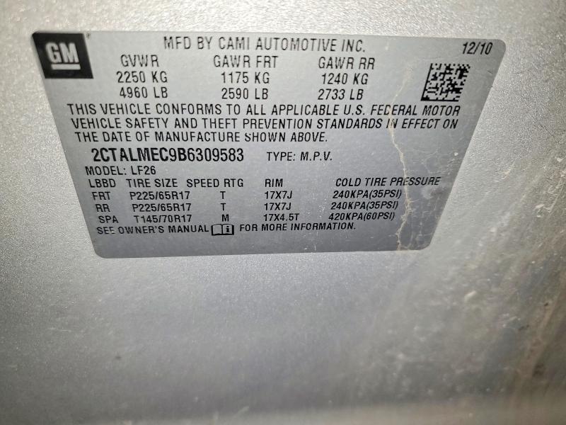 Aukcja sprzedaży 2011 Gmc Terrain, vin: 2CTALMEC9B6309583, numer aukcji: 48111666