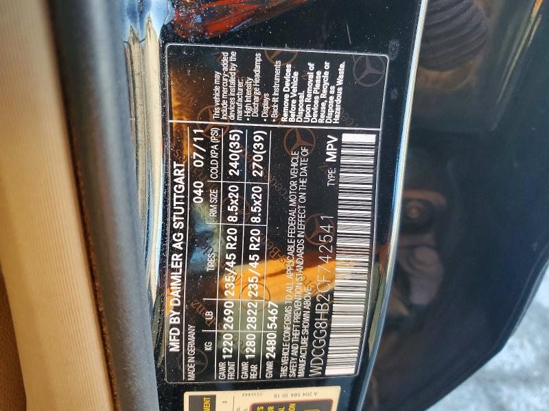2012 Mercedes-benz Glk მანქანა იყიდება აუქციონზე, vin: WDCGG8HB2CF742541, აუქციონის ნომერი: 50094656