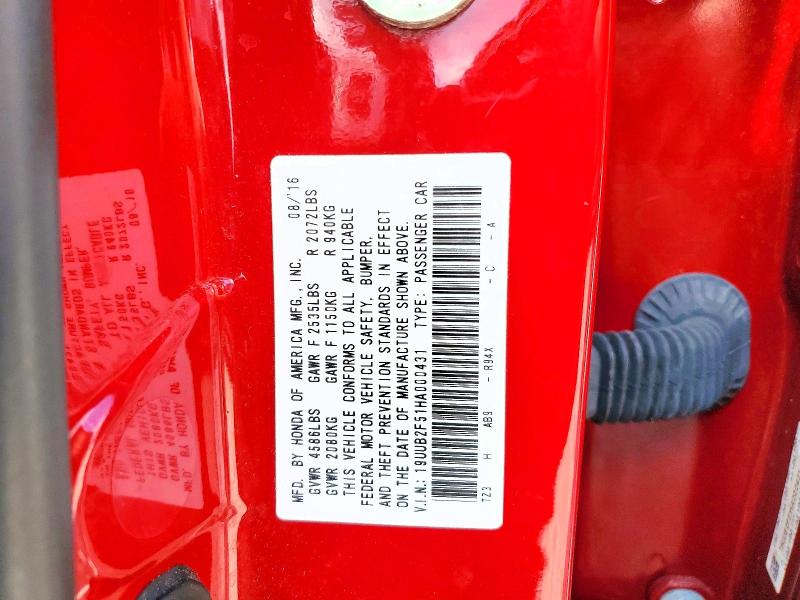 2017 Acura Tlx მანქანა იყიდება აუქციონზე, vin: 19UUB2F51HA000431, აუქციონის ნომერი: 47921466