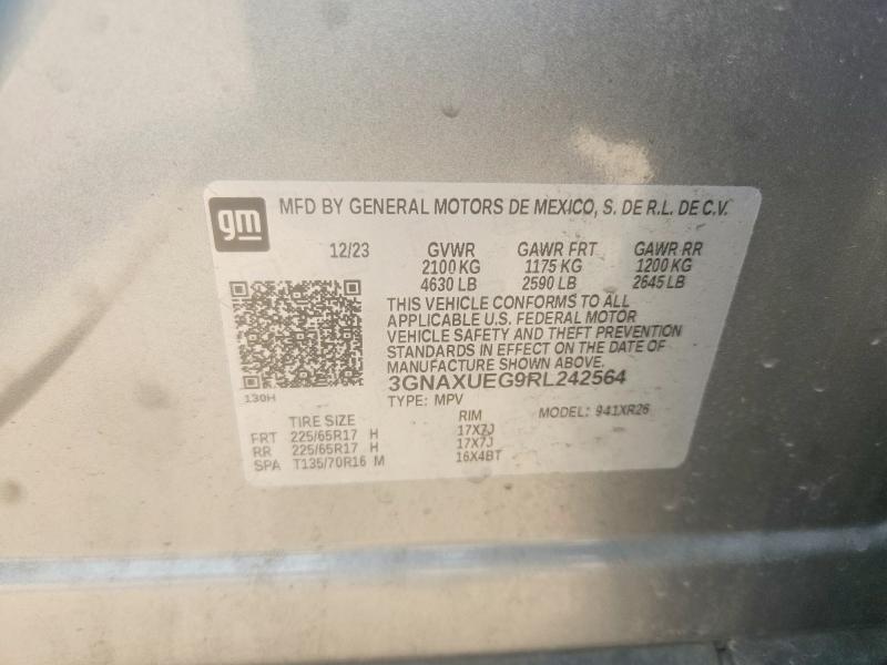 Продажа на аукционе авто 2024 Chevrolet Equinox, vin: 3GNAXUEG9RL242564, номер лота: 51169626