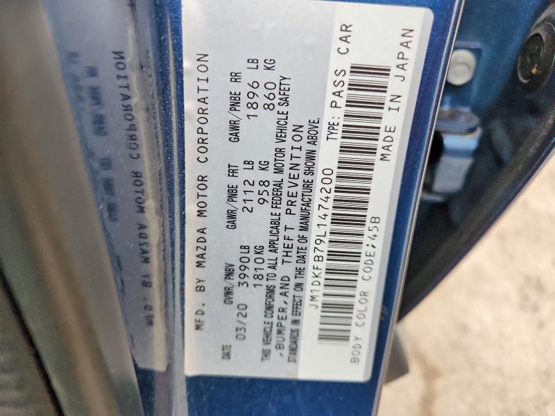 51359636 :رقم المزاد ، JM1DKFB79L1474200 vin ، 2020 Mazda Cx-3 مزاد بيع