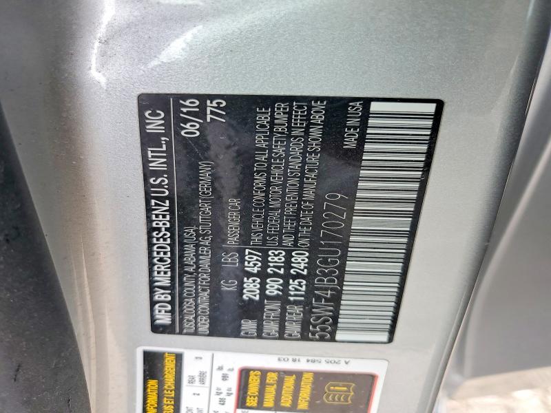 Продаж на аукціоні авто 2016 Mercedes-benz C, vin: 55SWF4JB3GU170279, номер лоту: 47990446
