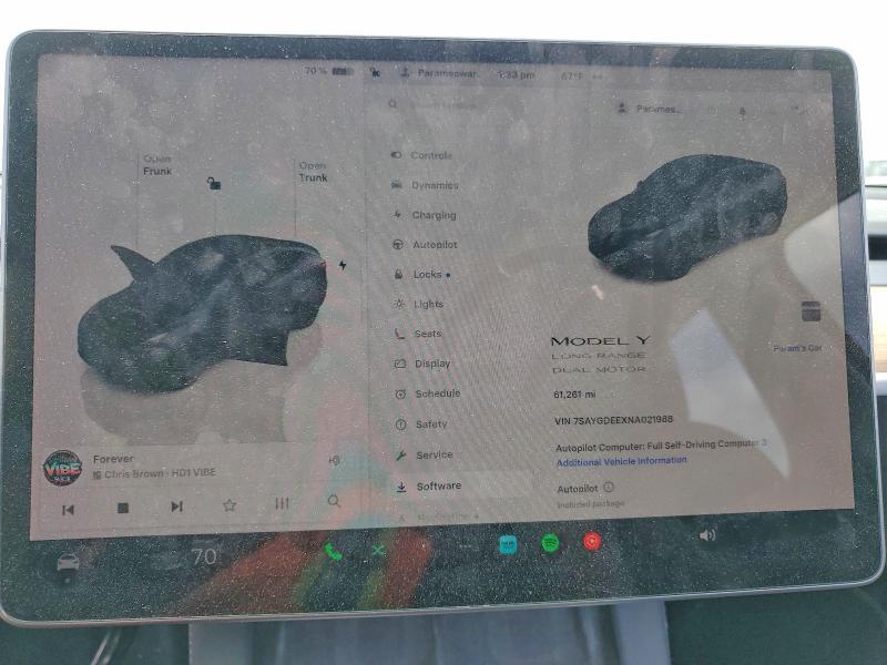 Aukcja sprzedaży 2022 Tesla Model Y, vin: 7SAYGDEEXNA021988, numer aukcji: 49564146