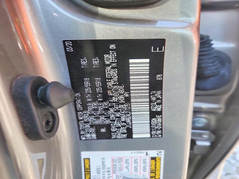 Aukcja sprzedaży 2020 Lexus Nx, vin: JTJJARBZ4L2172751, numer aukcji: 50407136