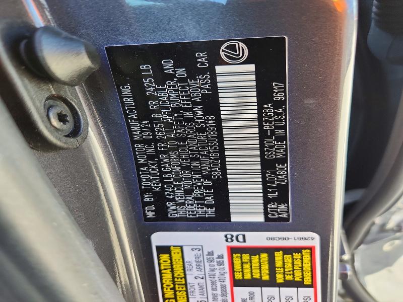 50572466 :رقم المزاد ، 58ADZ1B15SU189148 vin ، 2025 Lexus Es 350 مزاد بيع