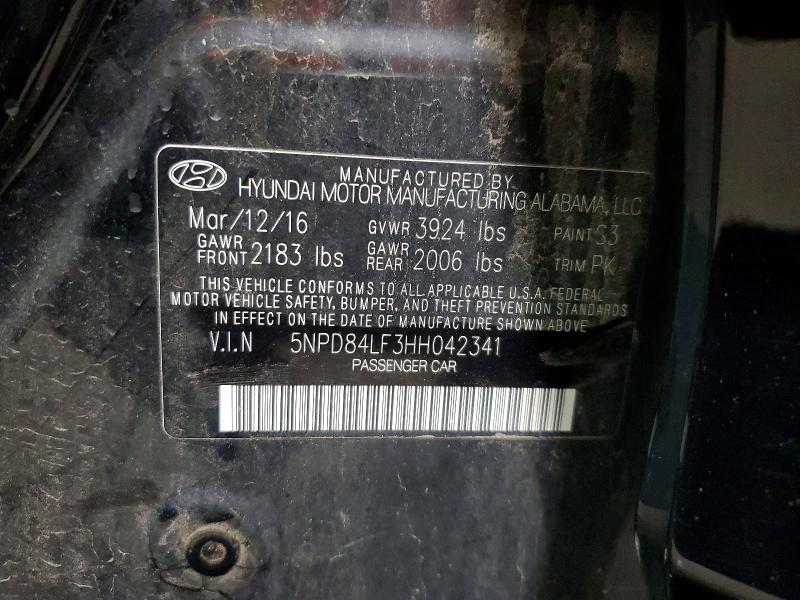 2017 Hyundai Elantra მანქანა იყიდება აუქციონზე, vin: 5NPD84LF3HH042341, აუქციონის ნომერი: 51642936