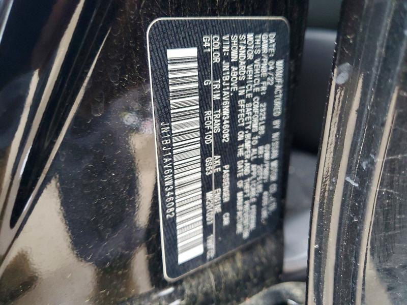 52023086 :رقم المزاد ، JN1BJ1AV6NW346082 vin ، 2022 Nissan Rogue Sport مزاد بيع