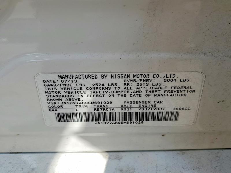 51259246 :رقم المزاد ، JN1BV7AR9EM691029 vin ، 2014 Infiniti Q50 مزاد بيع