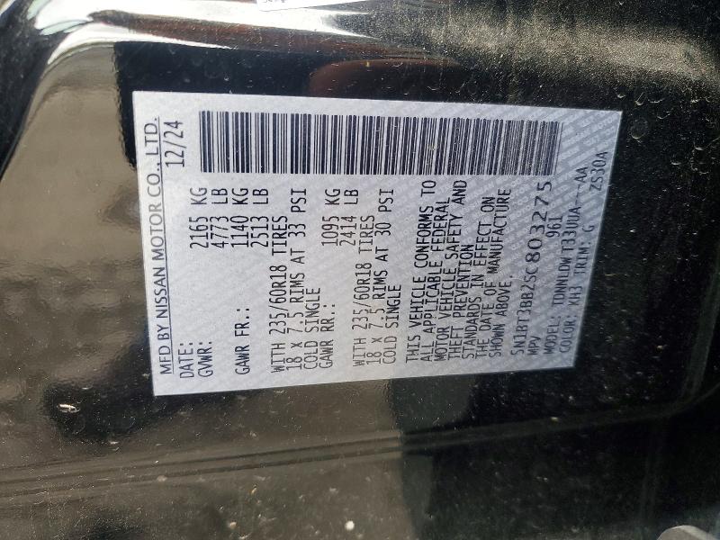 Aukcja sprzedaży 2025 Nissan Rogue, vin: 5N1BT3BB2SC803275, numer aukcji: 50184916