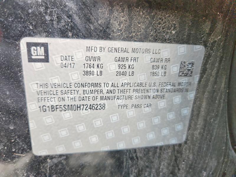 Продаж на аукціоні авто 2017 Chevrolet Cruze, vin: 1G1BF5SM0H7246238, номер лоту: 50754826