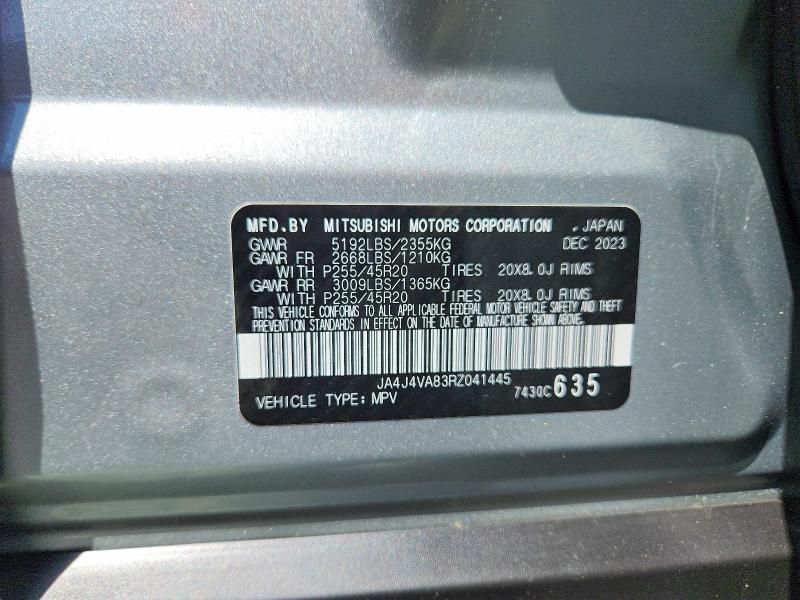Продаж на аукціоні авто 2024 Mitsubishi Outlander, vin: JA4J4VA83RZ041445, номер лоту: 49565176