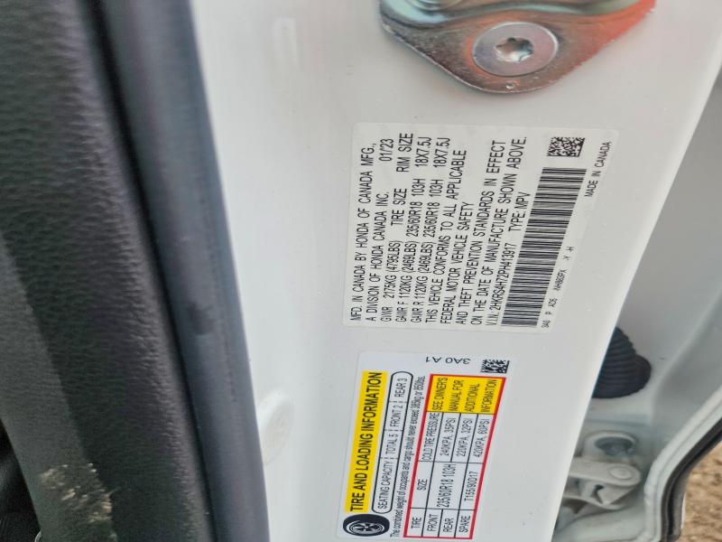 2023 Honda Cr-v მანქანა იყიდება აუქციონზე, vin: 2HKRS4H72PH413917, აუქციონის ნომერი: 50423536