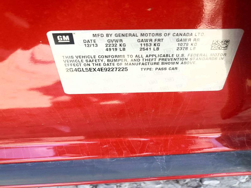 Продажа на аукционе авто 2014 Buick Regal, vin: 2G4GL5EX4E9227225, номер лота: 49886156