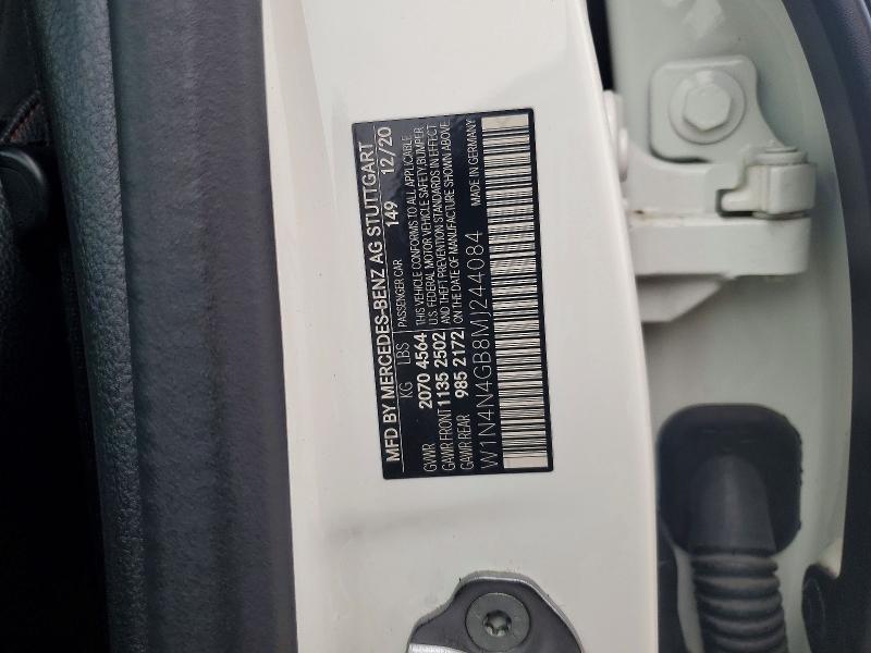 2021 Mercedes-benz Gla მანქანა იყიდება აუქციონზე, vin: W1N4N4GB8MJ244084, აუქციონის ნომერი: 51493166