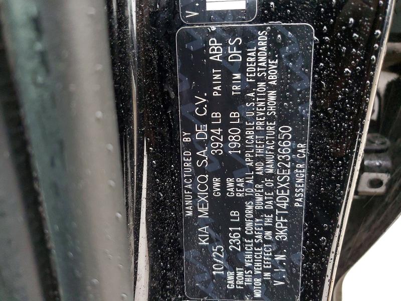 Aukcja sprzedaży 2025 Kia K4, vin: 3KPFT4DEXSE236650, numer aukcji: 51267776