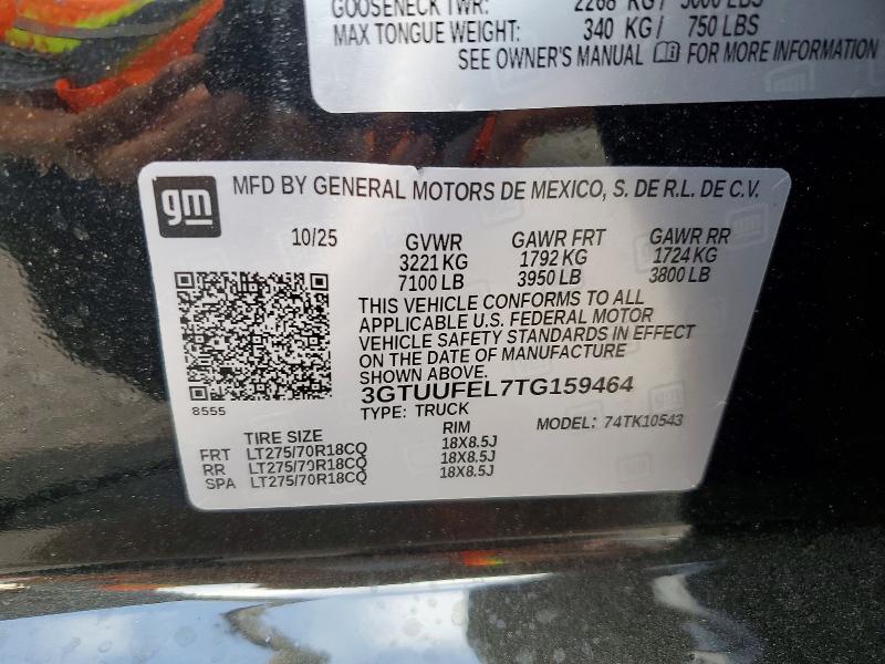 48023766 :رقم المزاد ، 3GTUUFEL7TG159464 vin ، 2026 Gmc Sierra مزاد بيع