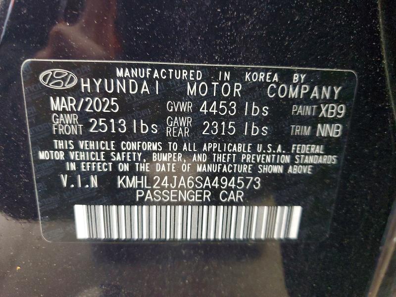 Aukcja sprzedaży 2025 Hyundai Sonata, vin: KMHL24JA6SA494573, numer aukcji: 51472946
