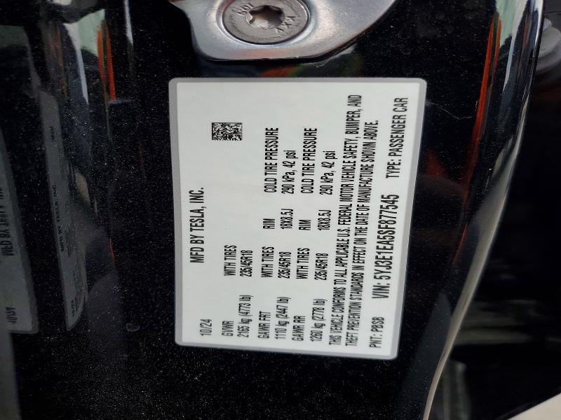 Продаж на аукціоні авто 2025 Tesla Model 3, vin: 5YJ3E1EA5SF877545, номер лоту: 49027486