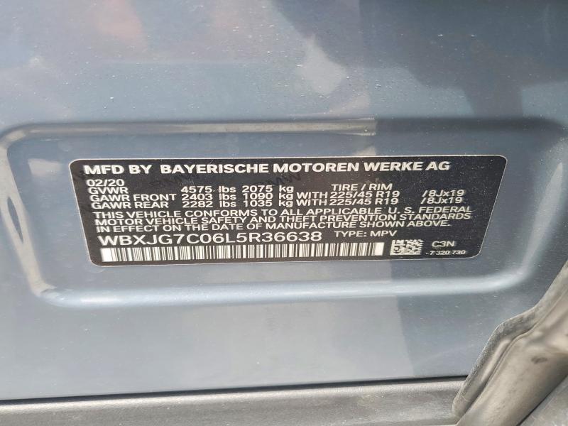 Продаж на аукціоні авто 2020 Bmw X1, vin: WBXJG7C06L5R36638, номер лоту: 50071266