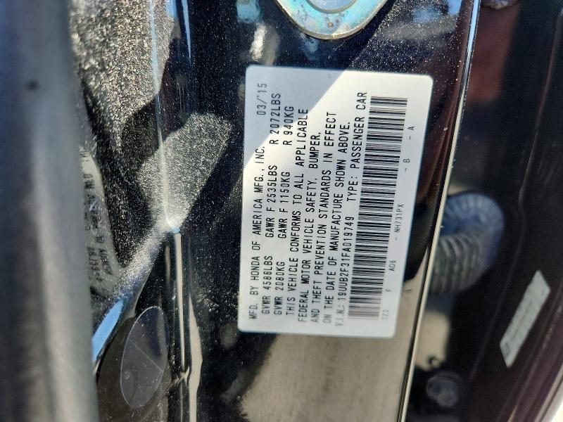 Aukcja sprzedaży 2015 Acura Tlx, vin: 19UUB2F31FA019749, numer aukcji: 48901766