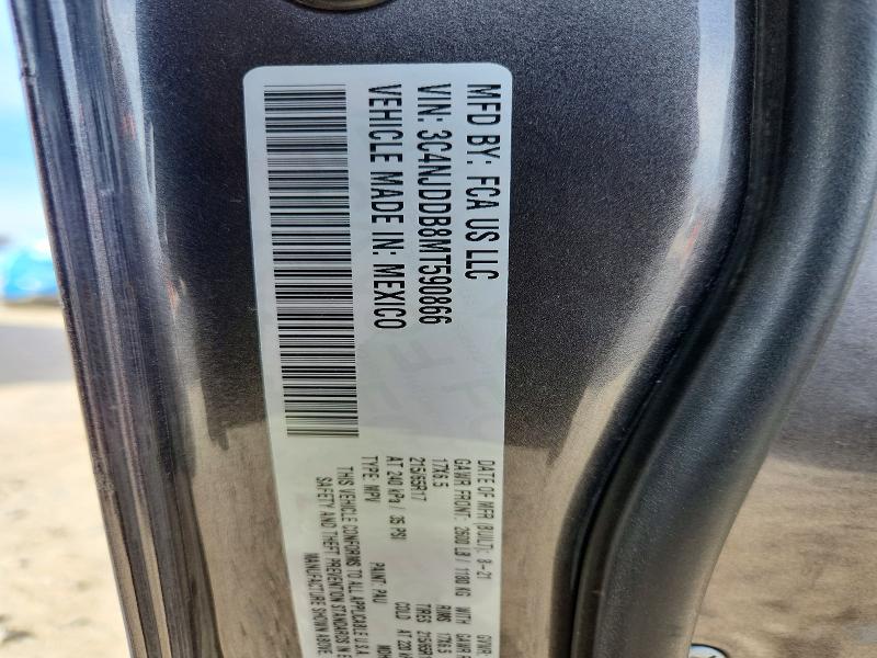 2021 Jeep Compass მანქანა იყიდება აუქციონზე, vin: 3C4NJDDB8MT590866, აუქციონის ნომერი: 49020766